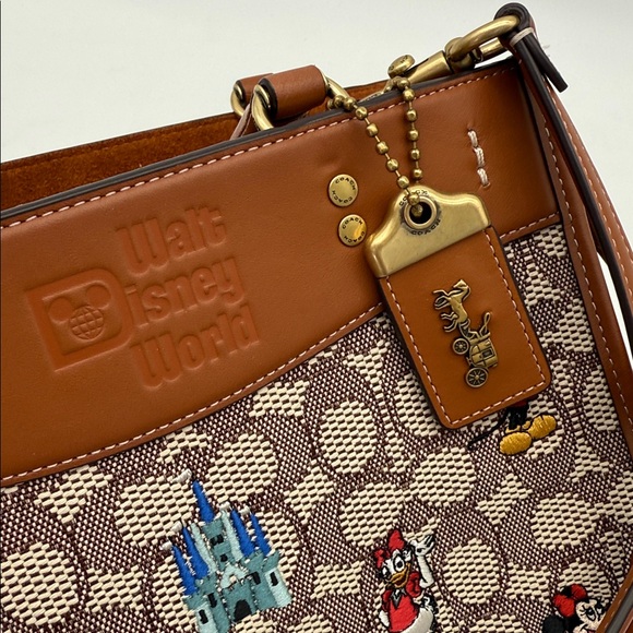 Coach Disney X Coach Rogue Bag 25 Signature Textile Jacquard Mickey Mouse Friend - Picture 9 of 16